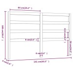 vidaXL Tăblie de pat, gri, 141x4x100 cm, lemn masiv de pin