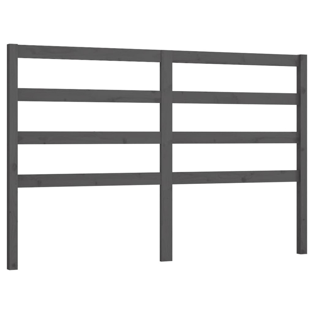 vidaXL Tăblie de pat, gri, 146x4x100 cm, lemn masiv de pin