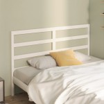vidaXL Tăblie de pat, alb, 166x4x100 cm, lemn masiv de pin