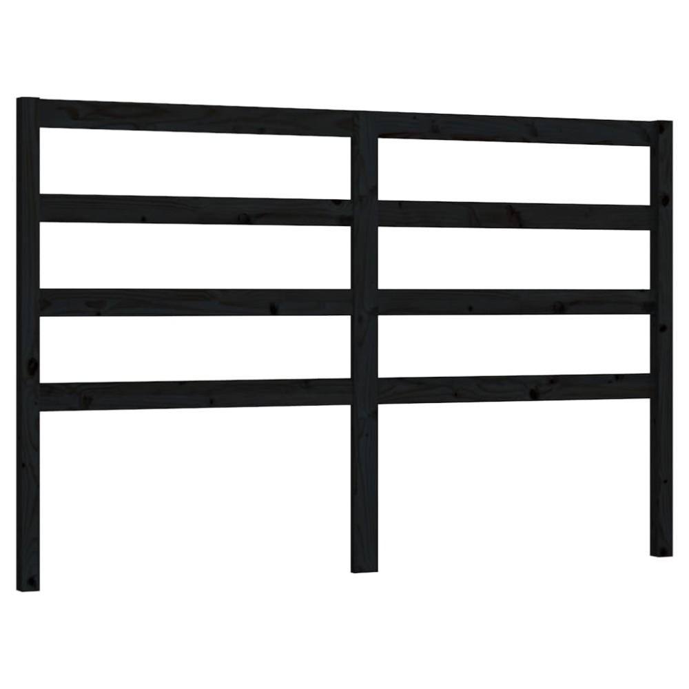 vidaXL Tăblie de pat, negru, 166x4x100 cm, lemn masiv de pin