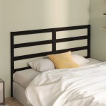 vidaXL Tăblie de pat, negru, 166x4x100 cm, lemn masiv de pin
