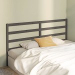 vidaXL Tăblie de pat, gri, 186x4x100 cm, lemn masiv de pin