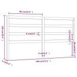 vidaXL Tăblie de pat, gri, 186x4x100 cm, lemn masiv de pin