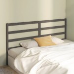 vidaXL Tăblie de pat, gri, 206x4x100 cm, lemn masiv de pin