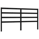 vidaXL Tăblie de pat, negru, 206x4x100 cm, lemn masiv de pin