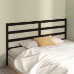 vidaXL Tăblie de pat, negru, 206x4x100 cm, lemn masiv de pin