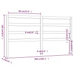 vidaXL Tăblie de pat, negru, 206x4x100 cm, lemn masiv de pin
