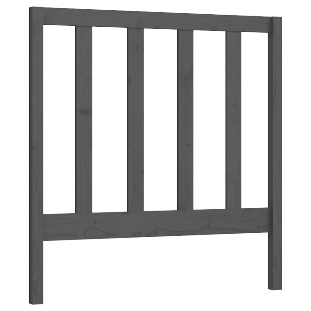 vidaXL Tăblie de pat, gri, 81x4x100 cm, lemn masiv de pin