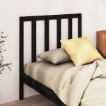 vidaXL Tăblie de pat, negru, 81x4x100 cm, lemn masiv de pin vidaXL Tăblie de pat, negru, 81x4x100 cm, lemn masiv de pin