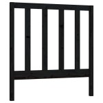 vidaXL Tăblie de pat, negru, 81x4x100 cm, lemn masiv de pin vidaXL Tăblie de pat, negru, 81x4x100 cm, lemn masiv de pin