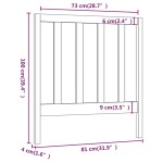 vidaXL Tăblie de pat, negru, 81x4x100 cm, lemn masiv de pin vidaXL Tăblie de pat, negru, 81x4x100 cm, lemn masiv de pin