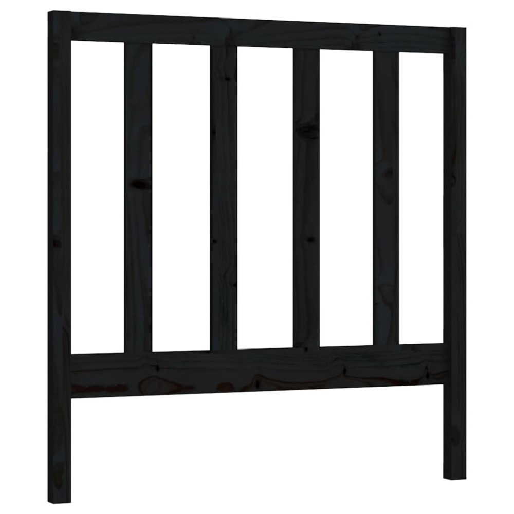 vidaXL Tăblie de pat, negru, 96x4x100 cm, lemn masiv de pin