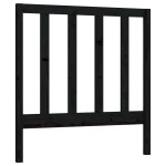 vidaXL Tăblie de pat, negru, 96x4x100 cm, lemn masiv de pin