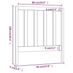 vidaXL Tăblie de pat, negru, 96x4x100 cm, lemn masiv de pin
