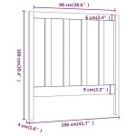 vidaXL Tăblie de pat, gri, 106x4x100 cm, lemn masiv de pin vidaXL Tăblie de pat, gri, 106x4x100 cm, lemn masiv de pin