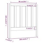 vidaXL Tăblie de pat, maro miere, 106x4x100 cm, lemn masiv de pin vidaXL Tăblie de pat, maro miere, 106x4x100 cm, lemn masiv de pin