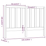 vidaXL Tăblie de pat, negru, 126x4x100 cm, lemn masiv de pin vidaXL Tăblie de pat, negru, 126x4x100 cm, lemn masiv de pin