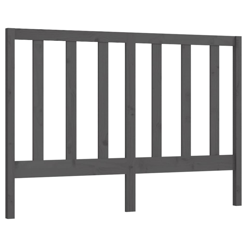 vidaXL Tăblie de pat, gri, 141x4x100 cm, lemn masiv de pin