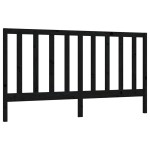 vidaXL Tăblie de pat, negru, 186x4x100 cm, lemn masiv de pin