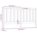 vidaXL Tăblie de pat, alb, 206x4x100 cm, lemn masiv de pin