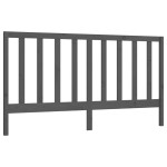 vidaXL Tăblie de pat, gri, 206x4x100 cm, lemn masiv de pin