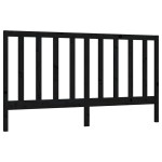 vidaXL Tăblie de pat, negru, 206x4x100 cm, lemn masiv de pin