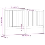vidaXL Tăblie de pat, negru, 206x4x100 cm, lemn masiv de pin
