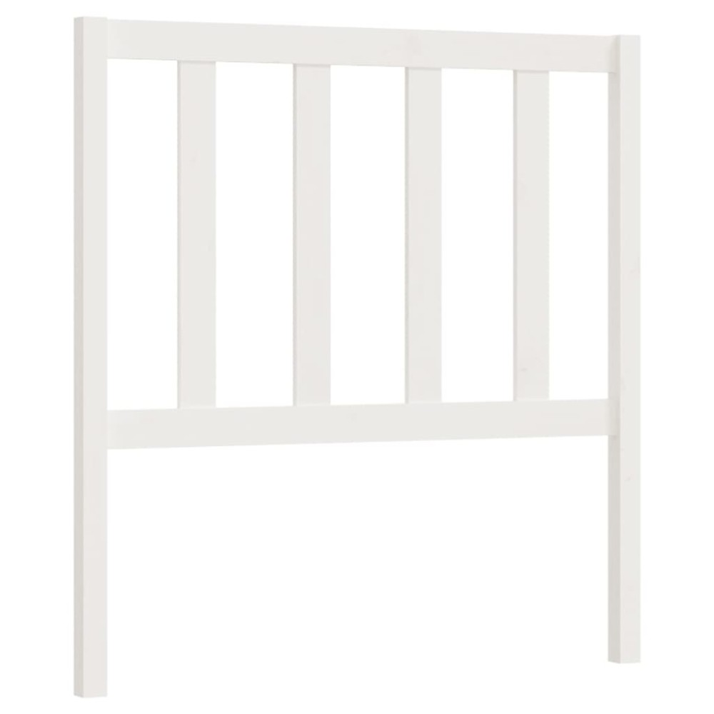 vidaXL Tăblie de pat, alb, 81x4x100 cm, lemn masiv de pin