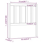 vidaXL Tăblie de pat, alb, 81x4x100 cm, lemn masiv de pin vidaXL Tăblie de pat, alb, 81x4x100 cm, lemn masiv de pin