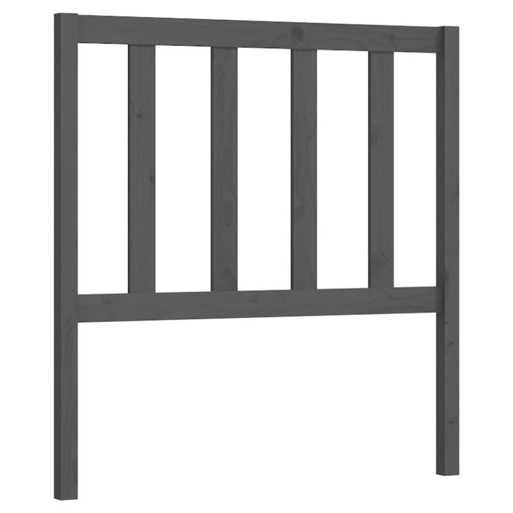 vidaXL Tăblie de pat, gri, 81x4x100 cm, lemn masiv de pin