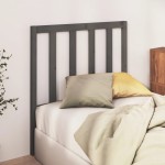 vidaXL Tăblie de pat, gri, 81x4x100 cm, lemn masiv de pin