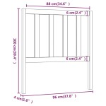 vidaXL Tăblie de pat, maro miere, 96x4x100 cm, lemn masiv de pin vidaXL Tăblie de pat, maro miere, 96x4x100 cm, lemn masiv de pin