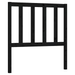vidaXL Tăblie de pat, negru, 96x4x100 cm, lemn masiv de pin