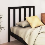 vidaXL Tăblie de pat, negru, 96x4x100 cm, lemn masiv de pin