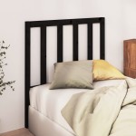 vidaXL Tăblie de pat, negru, 96x4x100 cm, lemn masiv de pin