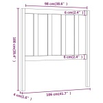 vidaXL Tăblie de pat, negru, 106x4x100 cm, lemn masiv de pin vidaXL Tăblie de pat, negru, 106x4x100 cm, lemn masiv de pin