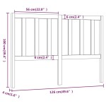 vidaXL Tăblie de pat, negru, 126x4x100 cm, lemn masiv de pin vidaXL Tăblie de pat, negru, 126x4x100 cm, lemn masiv de pin