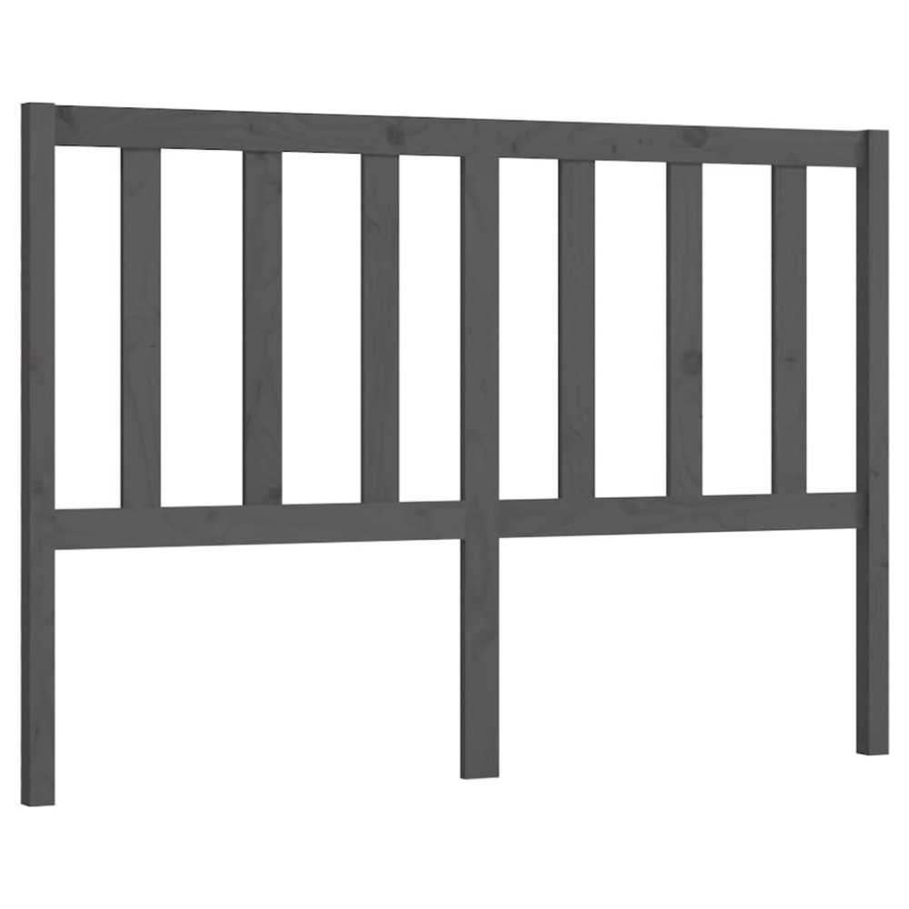 vidaXL Tăblie de pat, gri, 141x4x100 cm, lemn masiv de pin