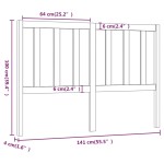 vidaXL Tăblie de pat, maro miere, 141x4x100 cm, lemn masiv de pin vidaXL Tăblie de pat, maro miere, 141x4x100 cm, lemn masiv de pin