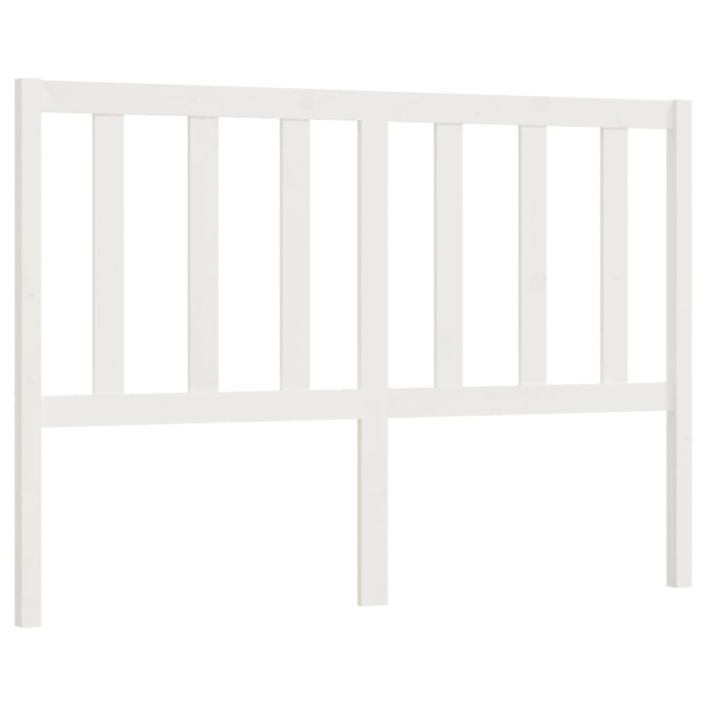 vidaXL Tăblie de pat, alb, 156x4x100 cm, lemn masiv de pin