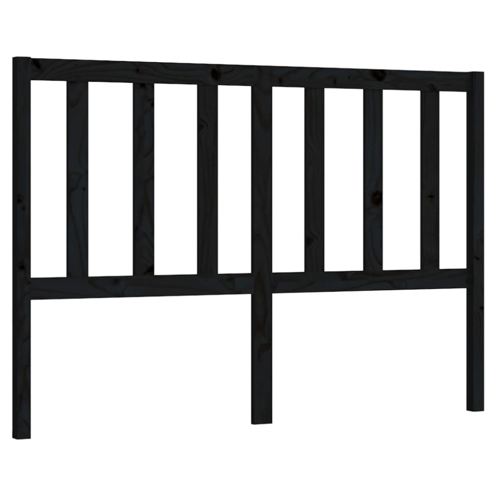 vidaXL Tăblie de pat, negru, 166x4x100 cm, lemn masiv de pin