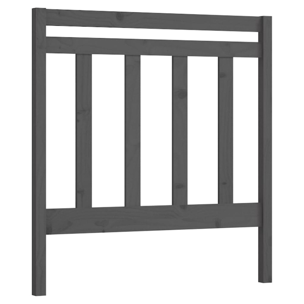 vidaXL Tăblie de pat, gri, 81x4x100 cm, lemn masiv de pin