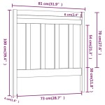 vidaXL Tăblie de pat, negru, 81x4x100 cm, lemn masiv de pin