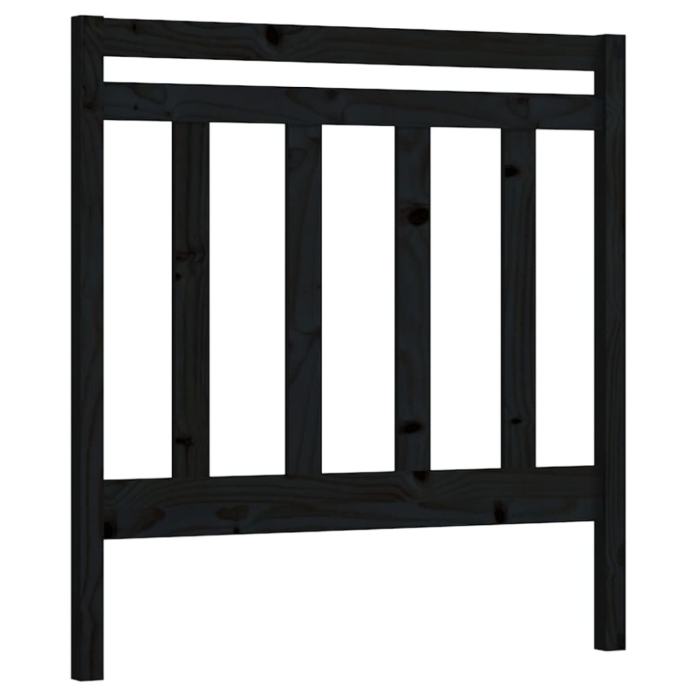vidaXL Tăblie de pat, negru, 96x4x100 cm, lemn masiv de pin