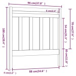 vidaXL Tăblie de pat, negru, 96x4x100 cm, lemn masiv de pin