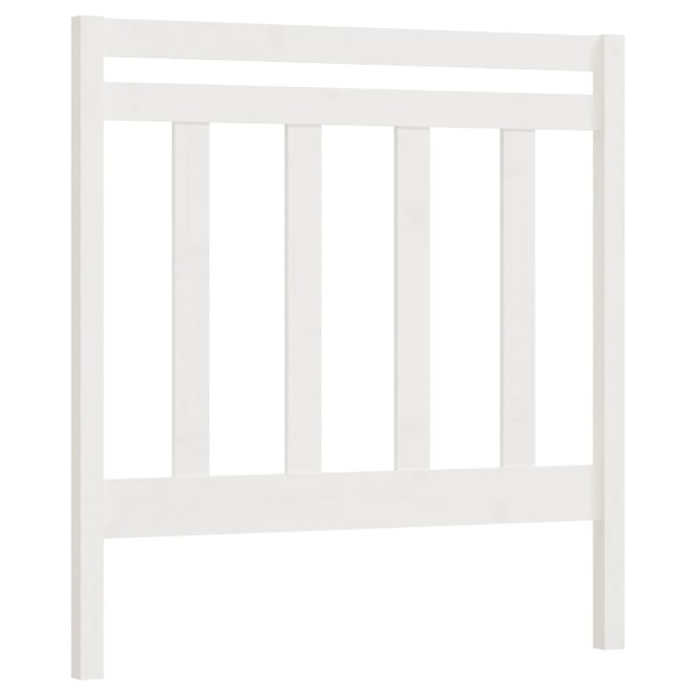 vidaXL Tăblie de pat, alb, 106x4x100 cm, lemn masiv de pin