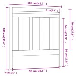 vidaXL Tăblie de pat, negru, 106x4x100 cm, lemn masiv de pin vidaXL Tăblie de pat, negru, 106x4x100 cm, lemn masiv de pin