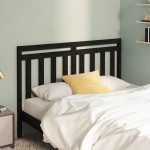 vidaXL Tăblie de pat, negru, 126x4x100 cm, lemn masiv de pin vidaXL Tăblie de pat, negru, 126x4x100 cm, lemn masiv de pin
