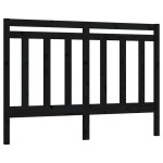 vidaXL Tăblie de pat, negru, 156x4x100 cm, lemn masiv de pin