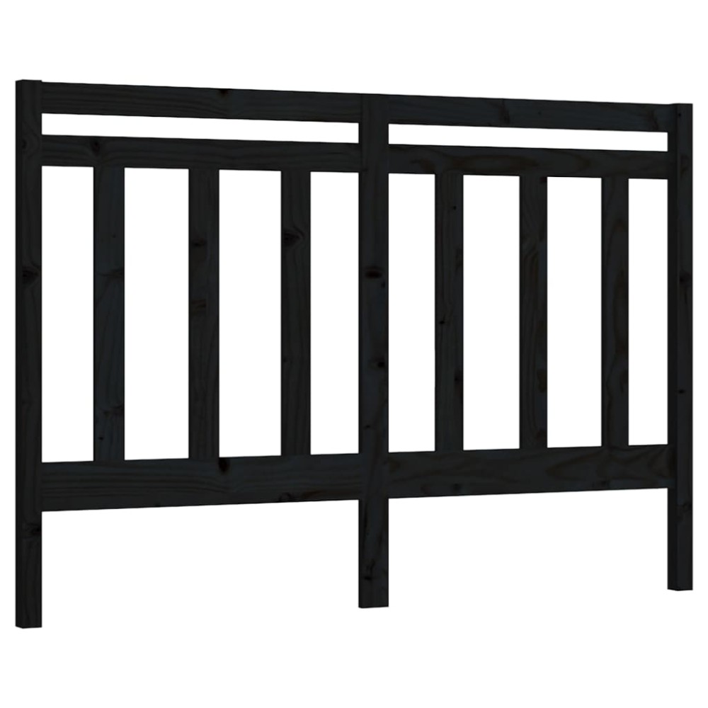 vidaXL Tăblie de pat, negru, 166x4x100 cm, lemn masiv de pin